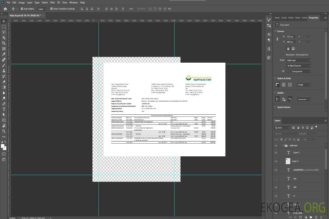 Kirghizistan Relevé bancaire Kirgizbank modèle facile à remplir au format Excel et PDF template